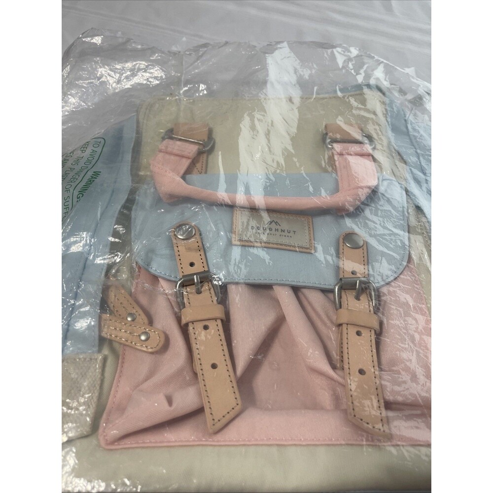 Doughnut Pack Your Dream Blue Cream And Pink Backpack Laptop Bag New